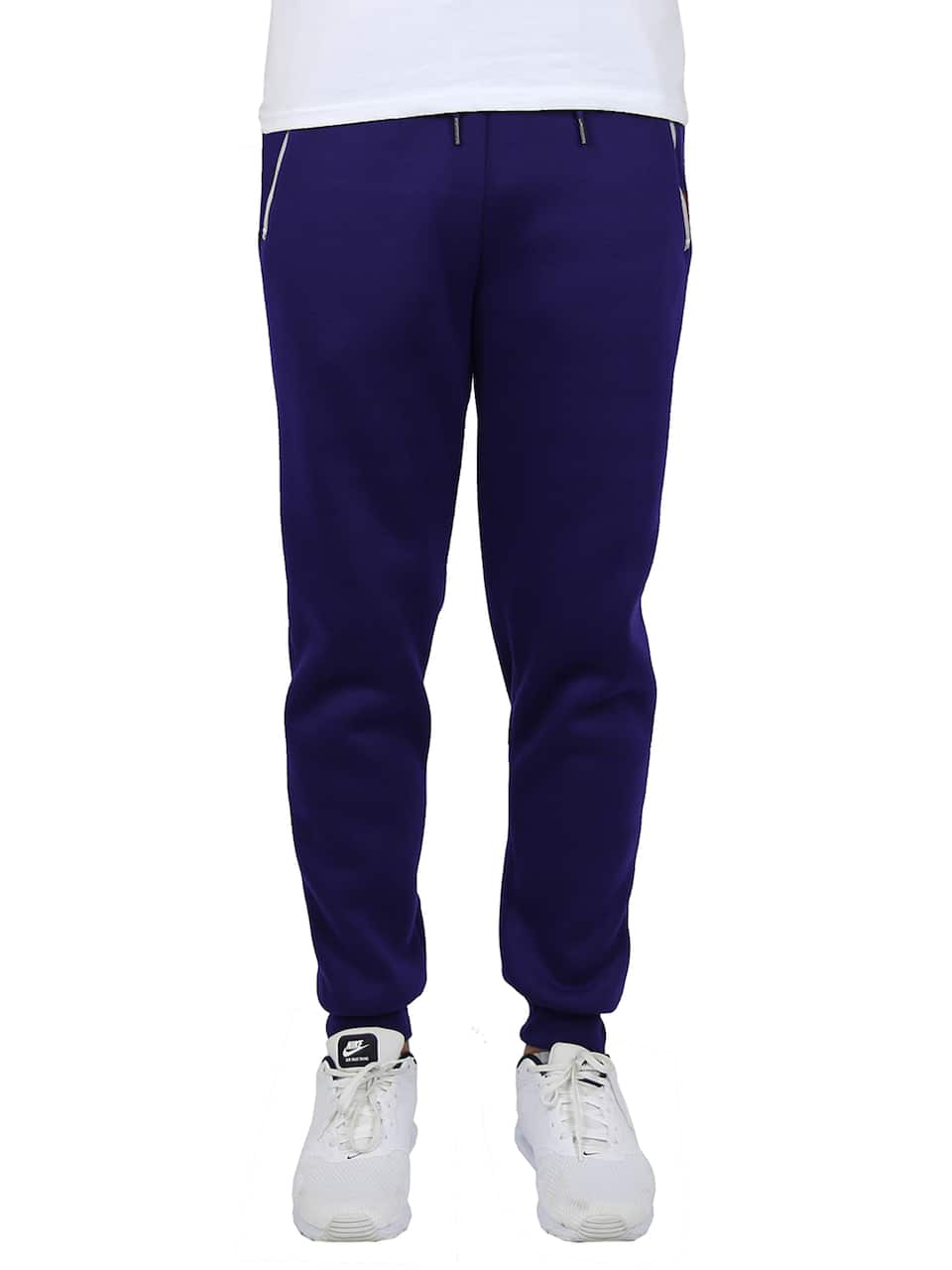 Galaxy by Harvic Men's Fleece-Lined Jogger Sweatpants With Zipper Pockets